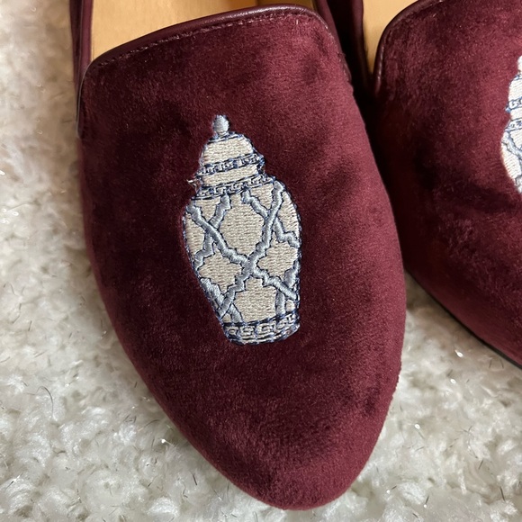 NWOT Jack Rogers Ginger Jar Loafer. Color Bordeaux. Size 7.5 - Picture 2 of 5